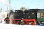 Dreik�nigsdampf 2010. Mit Volldampf von Singen (Htw.) und Rottweil zur Dreiseenbahn (Singen-Engen-Donaueschingen-Titisee-Seebrugg und zur�ck). Die Personenzug-Tenderdampflokomotive 78 468 unterst�tzt von einer historischen Diesellok V 100 1041 aufgen ...